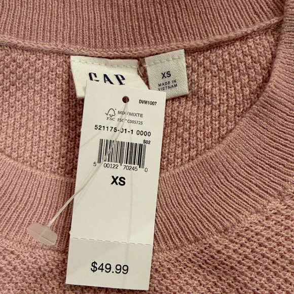 GAP Primitive Pink Textured Crewneck Sweater/NWT/XS - Picture 5 of 12